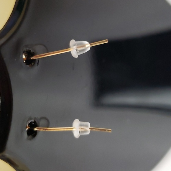 ⭐4/$20   Skeletal unicorn gold-tone pierced earrings - Picture 2 of 5